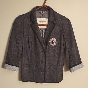 NWOT Abercrombie & Fitch women's wool oxford collegiate blazer jacket size small